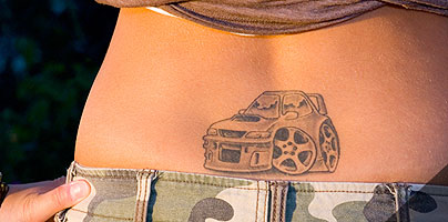  look at automotive tattoos: Enthusiasm for the Land of the Rising Sun